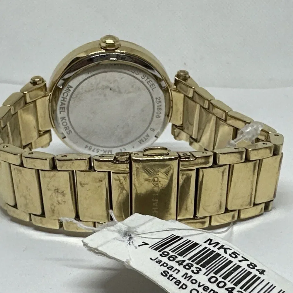 Michael Kors Parker MK5784 Women's Gold Stainless Steel Analog Dial Watch NUL18